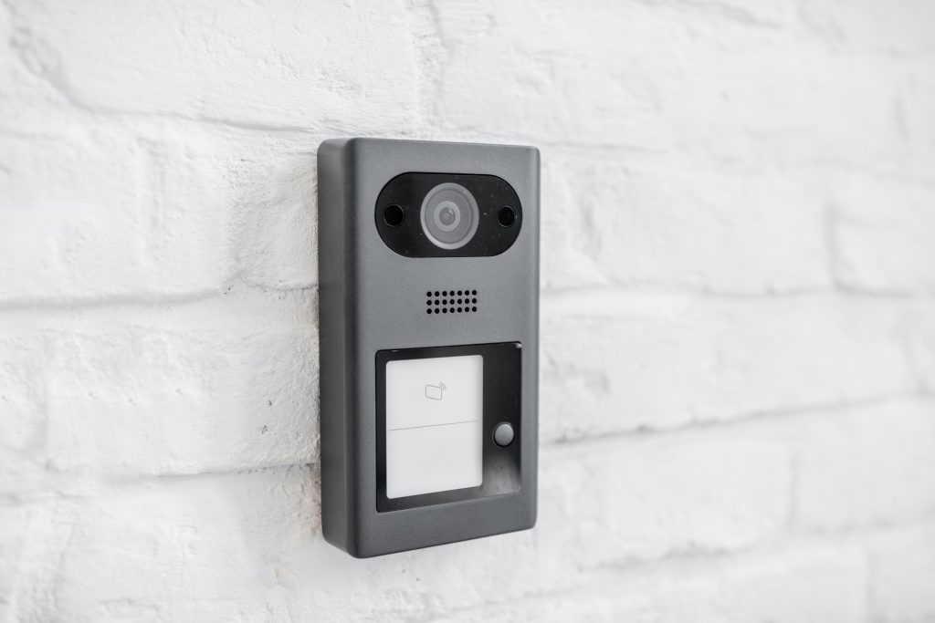 House intercom on the wall